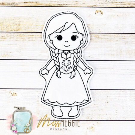 flat coloring doll princess p indian ith digital embroidery designs (copy)