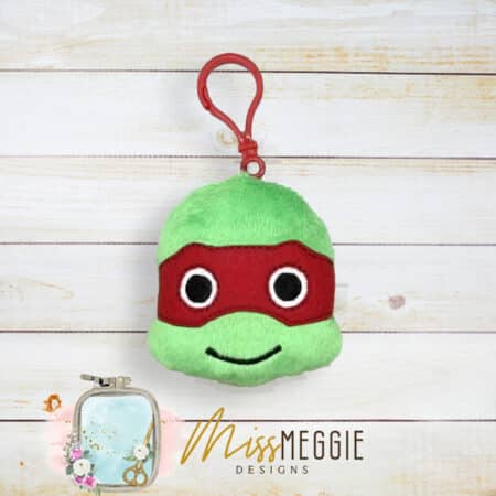 stuffie keychain ninja turtle ith embroidery digital design file