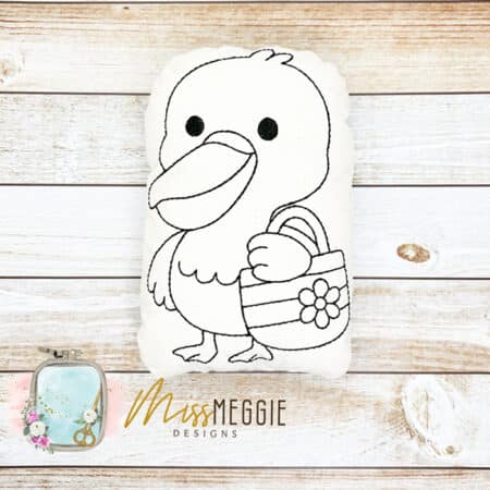 doodle coloring stuffed softball/ baseball girl player ith digital embroidery file 3 sizes (copy)