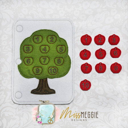 learning to count apple tree counting picking apple busy page coloring page set ith embroidery design 5x7