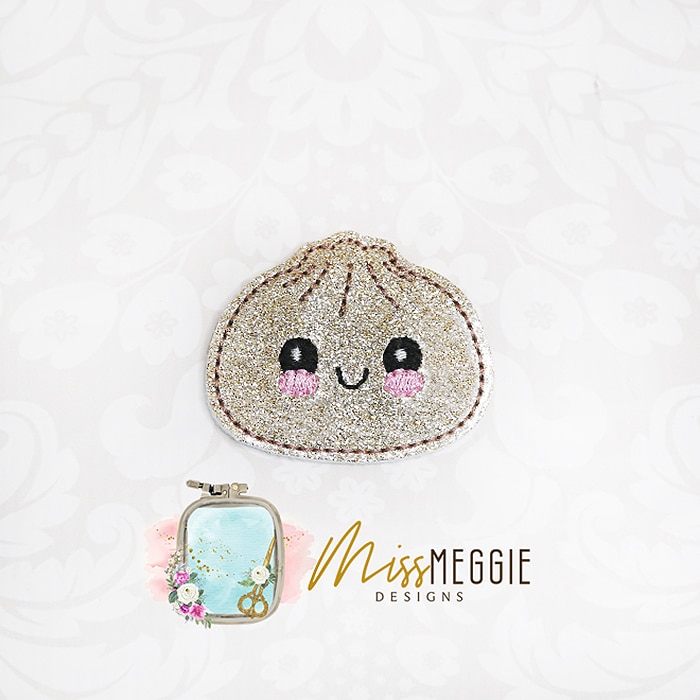 cozy pumpkin wearing toboggan hat fall winter feltie ith embroidery design file (copy)