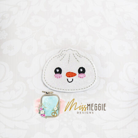 squishy dumpling kawaii pilgrim thanksgiving food feltie ith embroidery design file (copy)