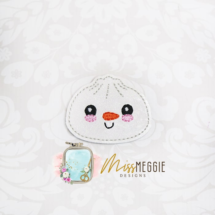squishy dumpling kawaii pilgrim thanksgiving food feltie ith embroidery design file (copy)