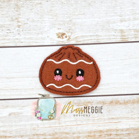 squishy dumpling kawaii pumpkin head fall thanksgiving feltie ith embroidery design file (copy)