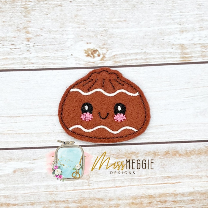 squishy dumpling kawaii pumpkin head fall thanksgiving feltie ith embroidery design file (copy)